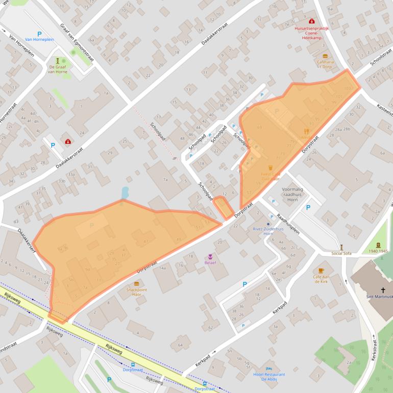 Kaart van postcodegebied 6085BE.