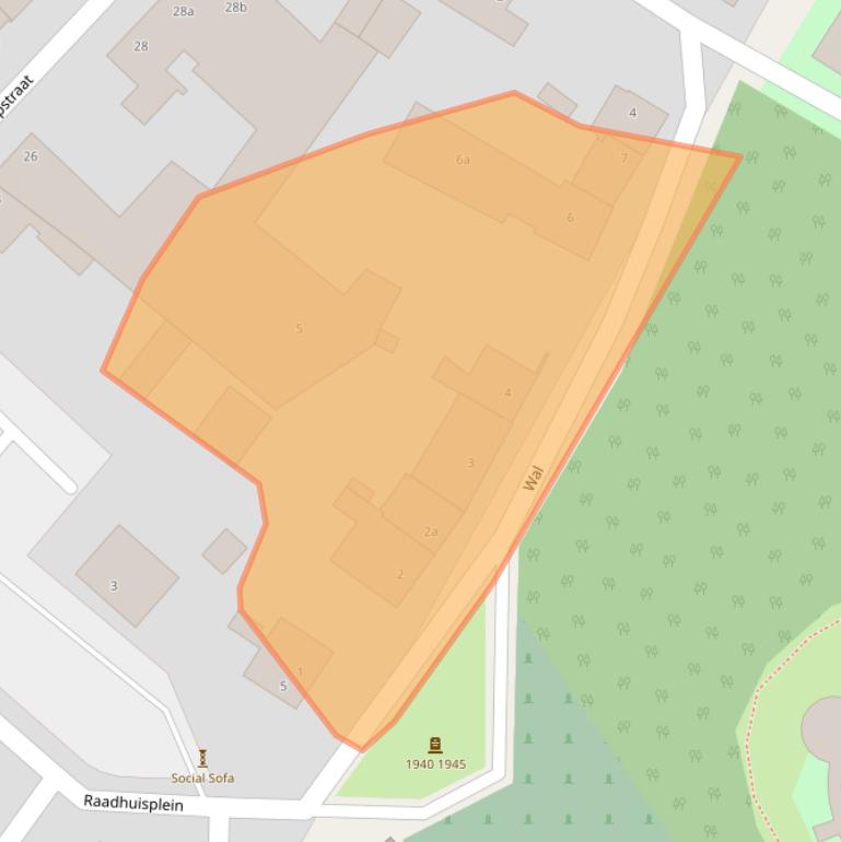 Kaart van postcodegebied 6085BJ.