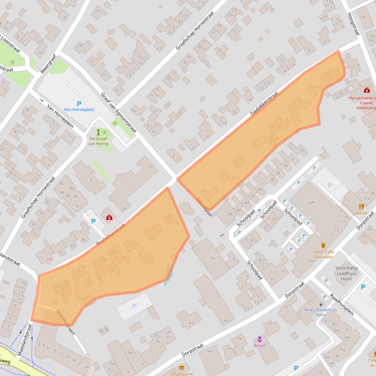 Kaart van postcodegebied 6085BN.