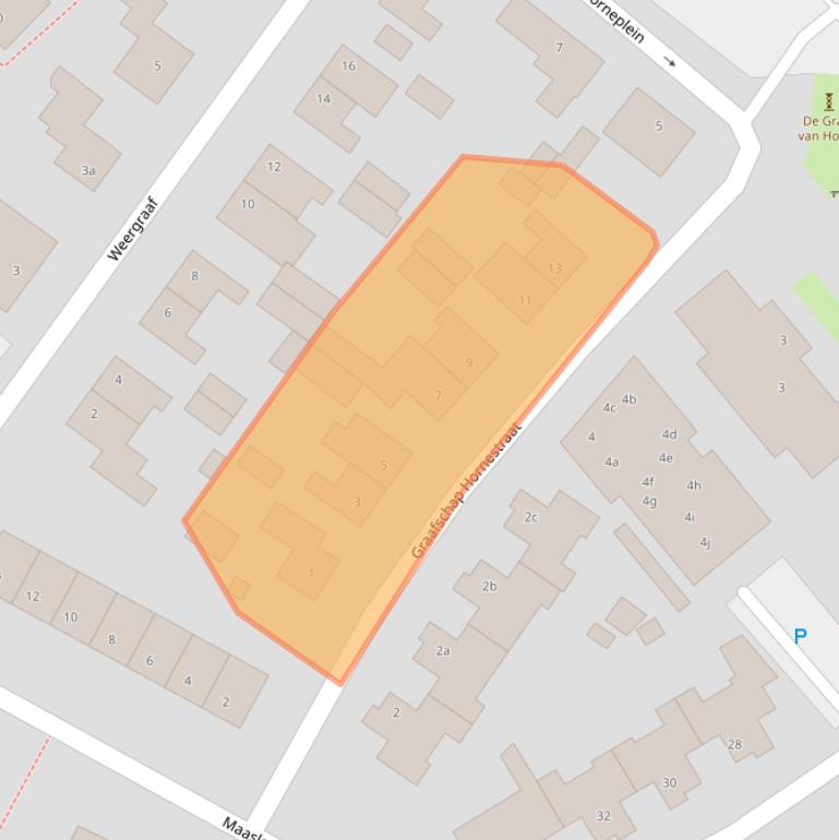 Kaart van postcodegebied 6085BS.