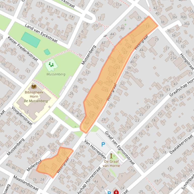 Kaart van postcodegebied 6085BW.