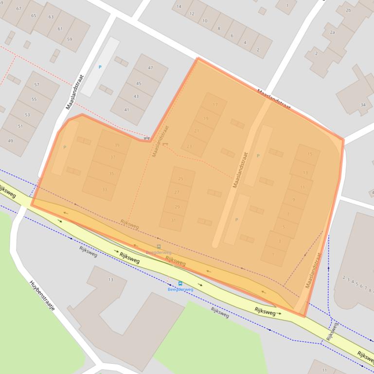 Kaart van postcodegebied 6085CB.