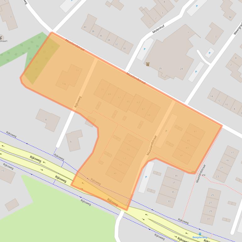Kaart van postcodegebied 6085CC.