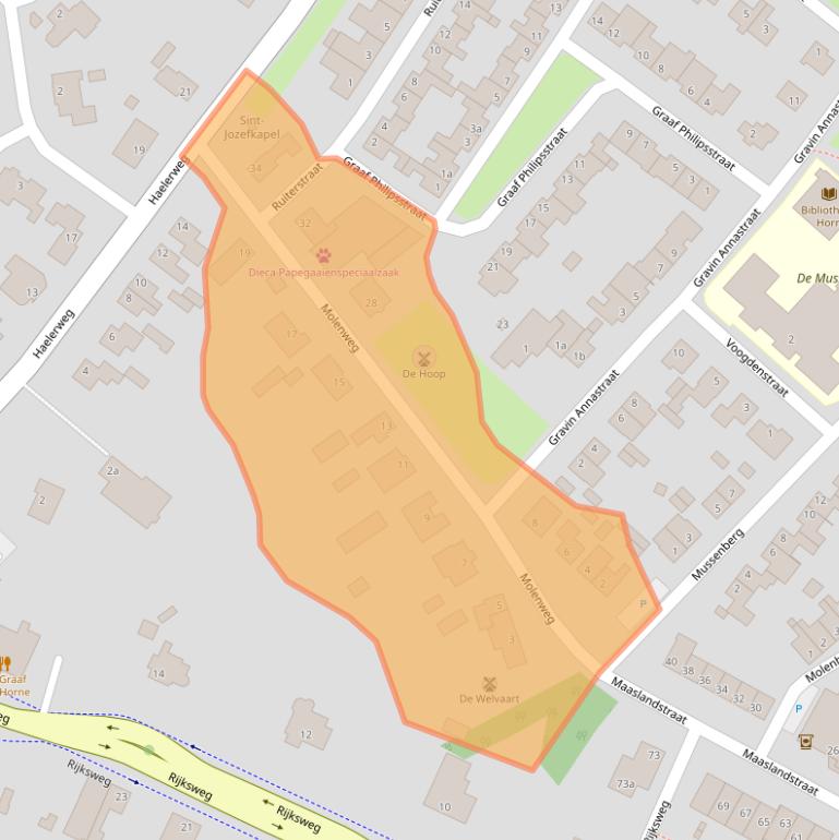 Kaart van postcodegebied 6085CK.