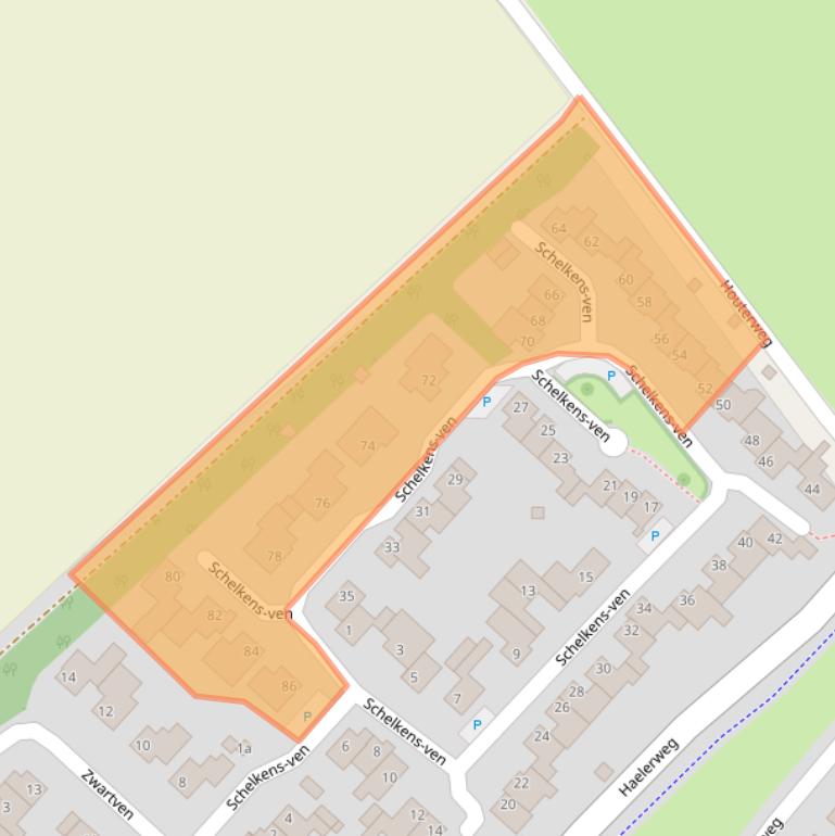 Kaart van postcodegebied 6085DH.