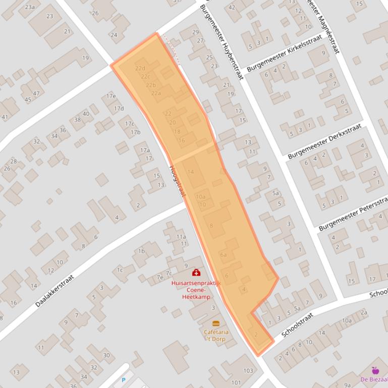 Kaart van postcodegebied 6085EG.