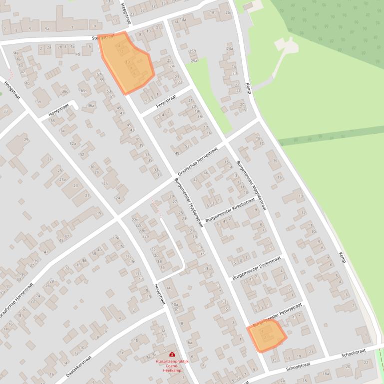Kaart van postcodegebied 6085EV.