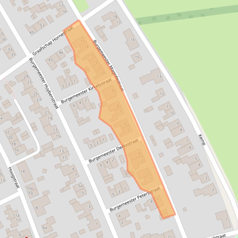 Kaart van postcodegebied 6085GD.