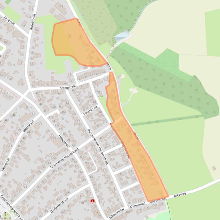 Kaart van postcodegebied 6085GG.