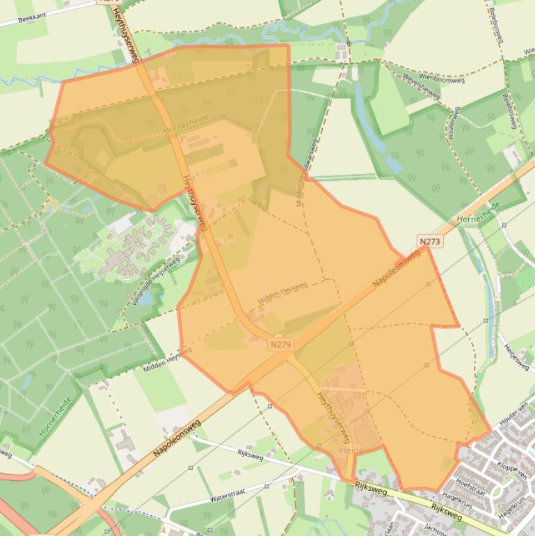 Kaart van postcodegebied 6085NH.