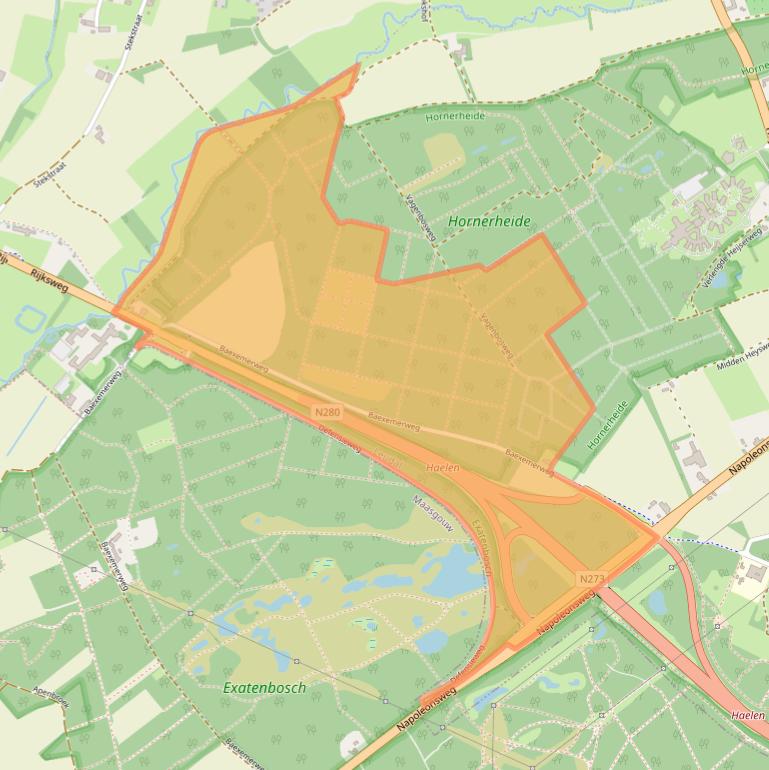 Kaart van postcodegebied 6085NR.