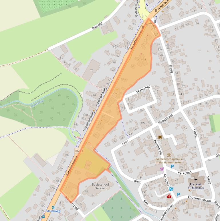 Kaart van postcodegebied 6086AC.