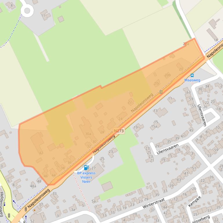 Kaart van postcodegebied 6086AG.