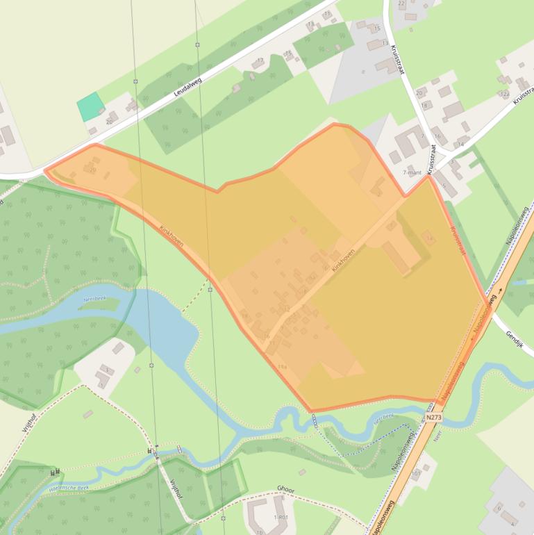 Kaart van postcodegebied 6086AS.