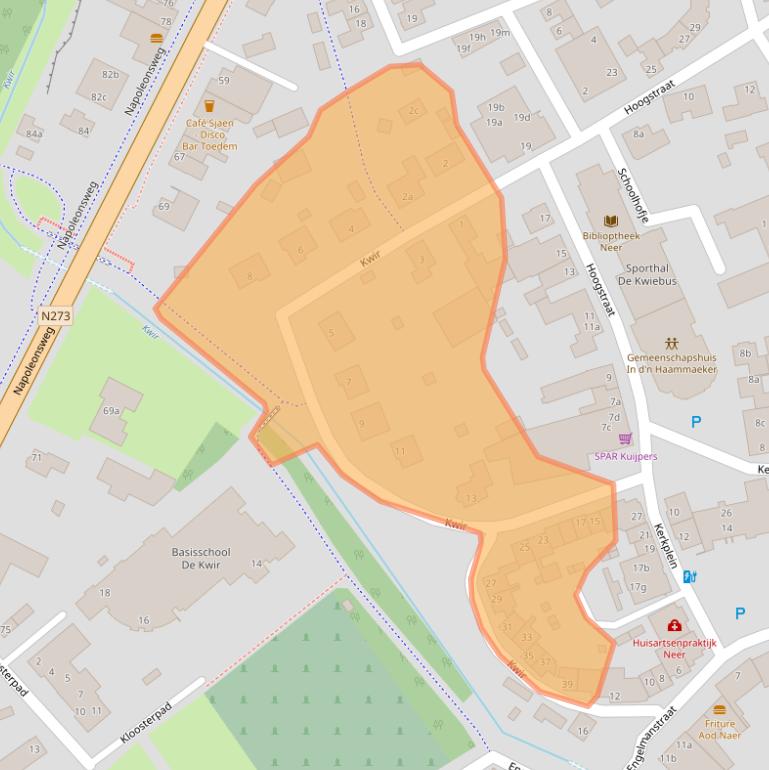 Kaart van postcodegebied 6086BJ.