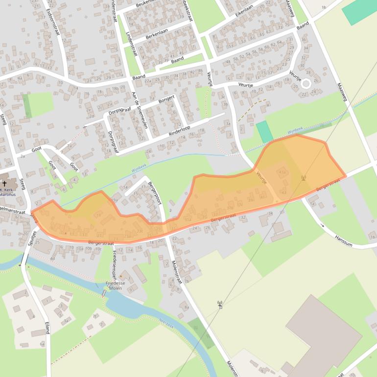 Kaart van postcodegebied 6086BL.