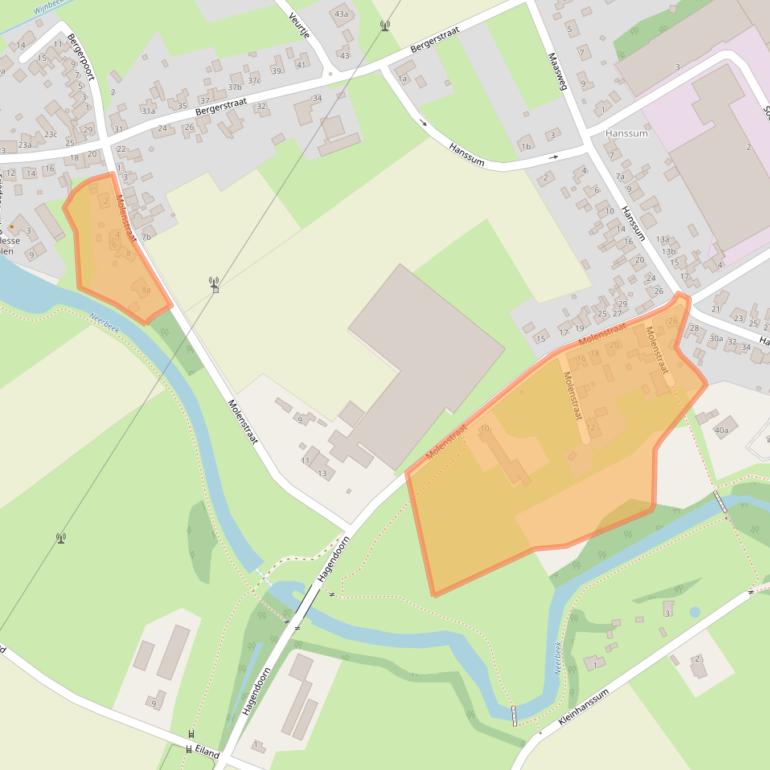 Kaart van postcodegebied 6086BR.