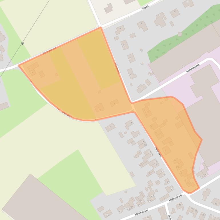 Kaart van postcodegebied 6086BS.