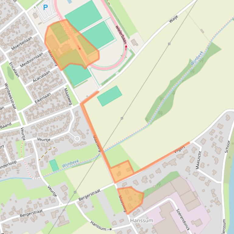 Kaart van postcodegebied 6086CA.