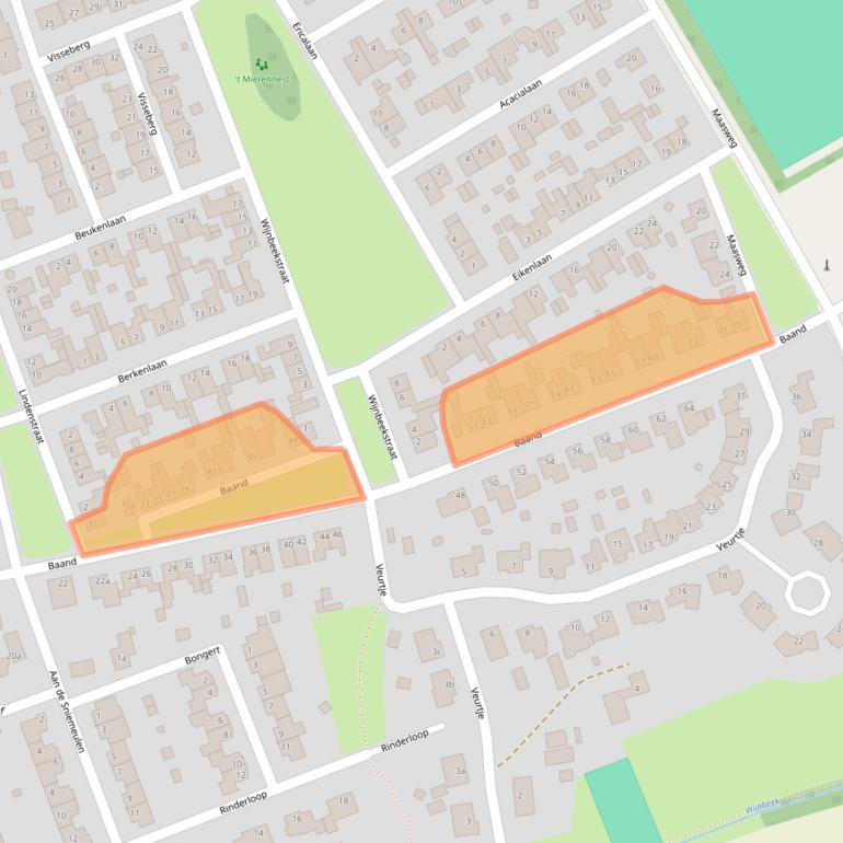 Kaart van postcodegebied 6086CD.
