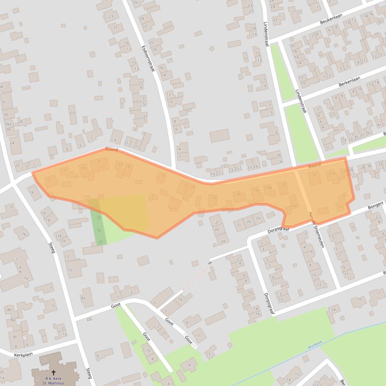 Kaart van postcodegebied 6086CE.