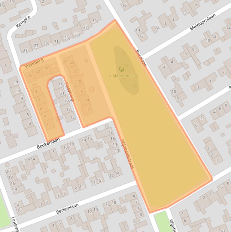 Kaart van postcodegebied 6086CT.