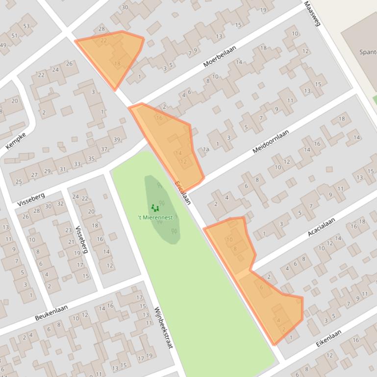 Kaart van postcodegebied 6086CV.