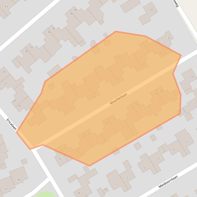 Kaart van postcodegebied 6086EC.