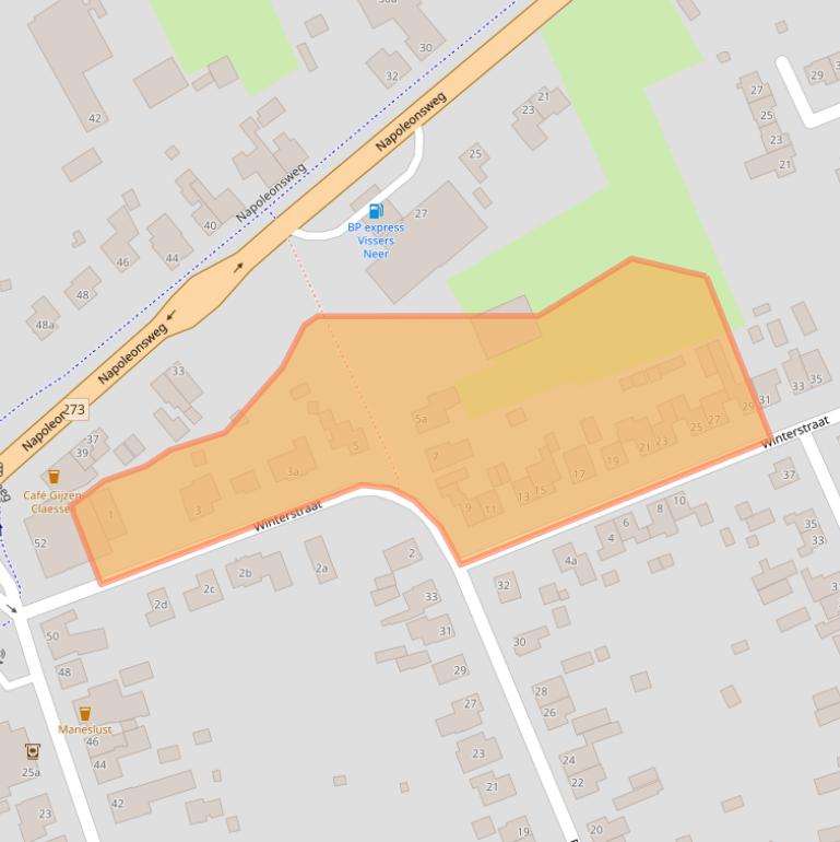 Kaart van postcodegebied 6086ED.