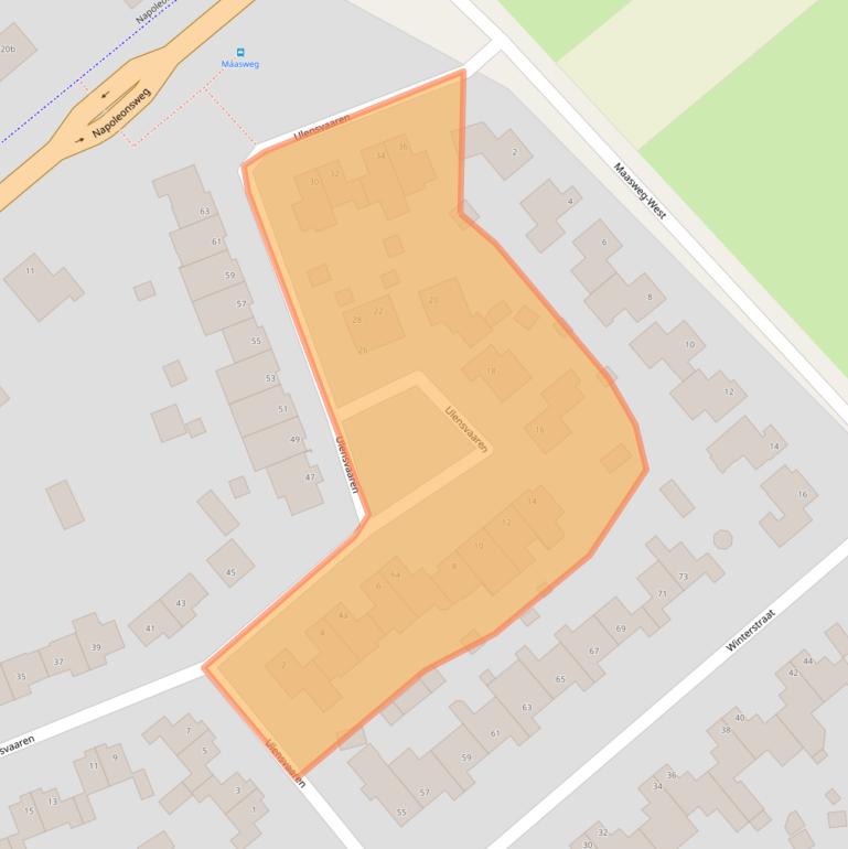 Kaart van postcodegebied 6086GA.