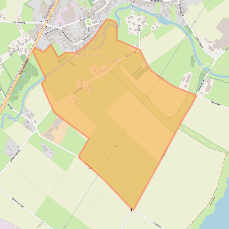 Kaart van postcodegebied 6086NB.