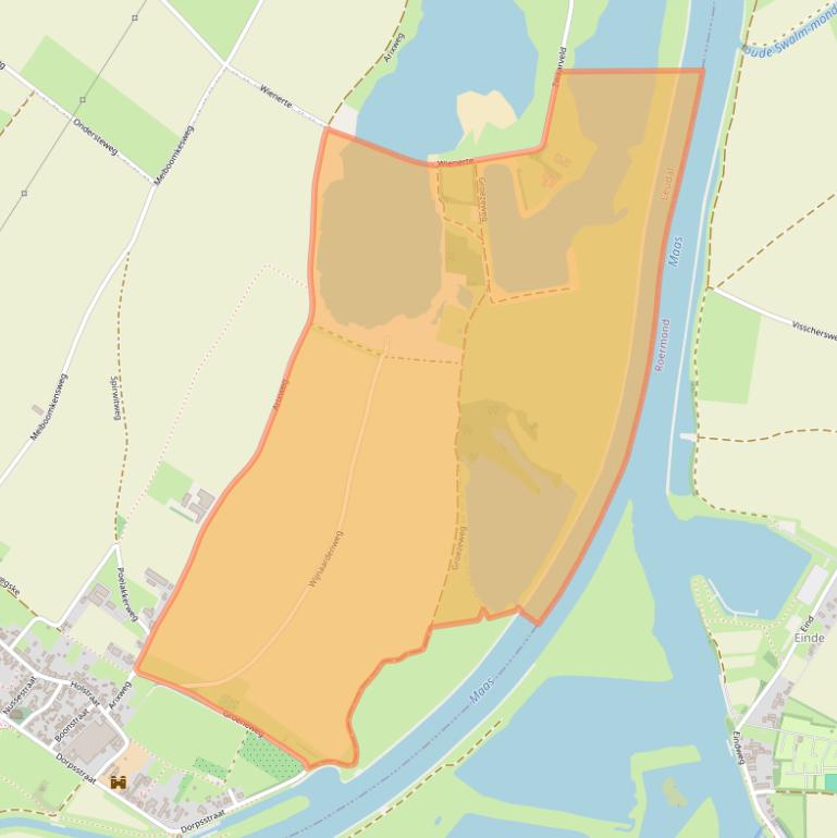 Kaart van postcodegebied 6086NG.