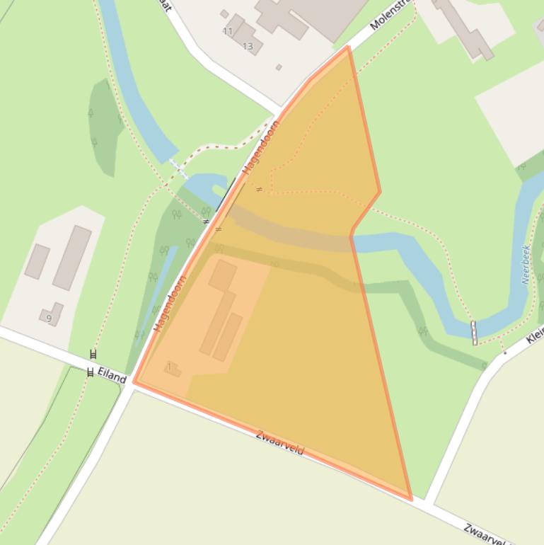 Kaart van postcodegebied 6086NJ.