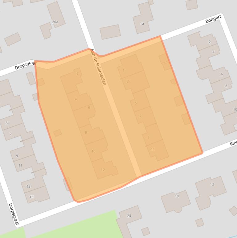 Kaart van postcodegebied 6086NW.