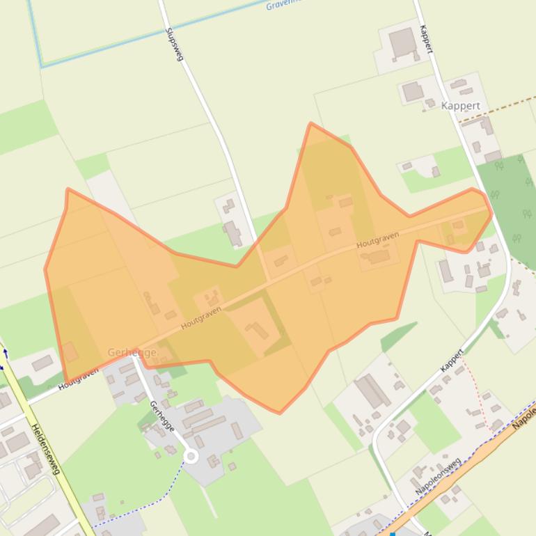 Kaart van postcodegebied 6086PB.