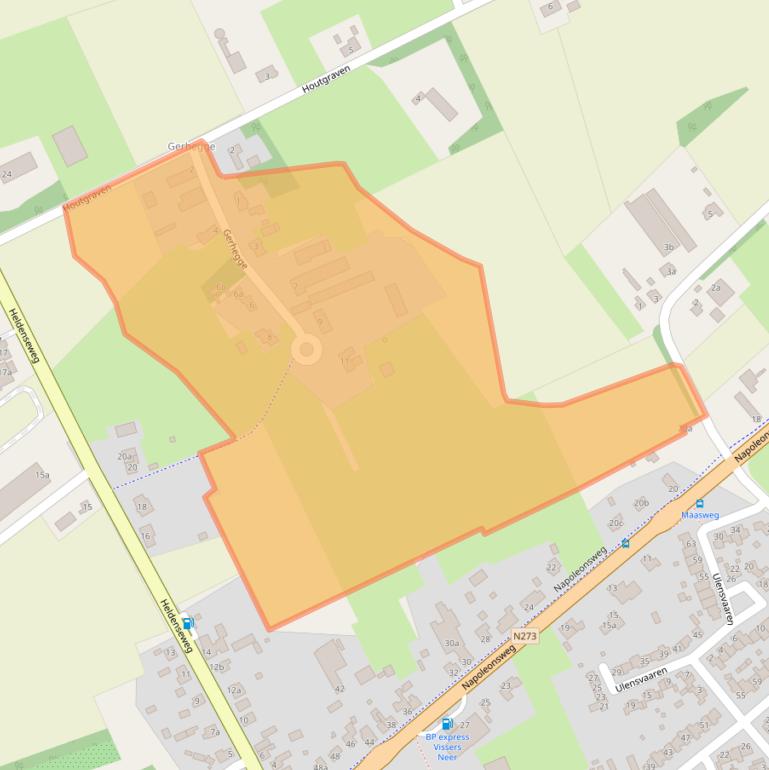 Kaart van postcodegebied 6086PC.