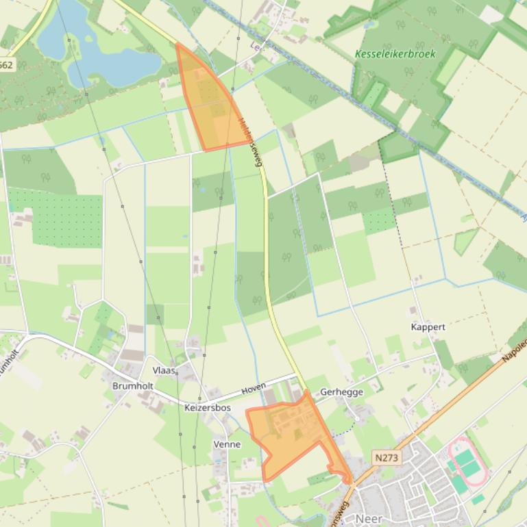 Kaart van postcodegebied 6086PD.