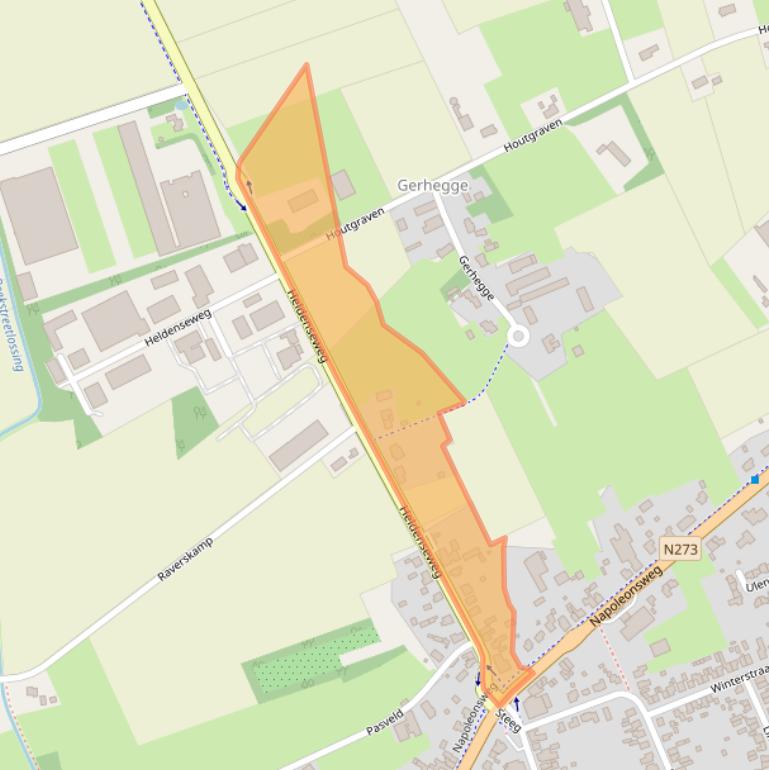 Kaart van postcodegebied 6086PE.