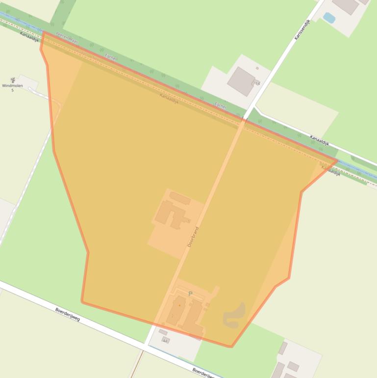 Kaart van postcodegebied 6086PK.