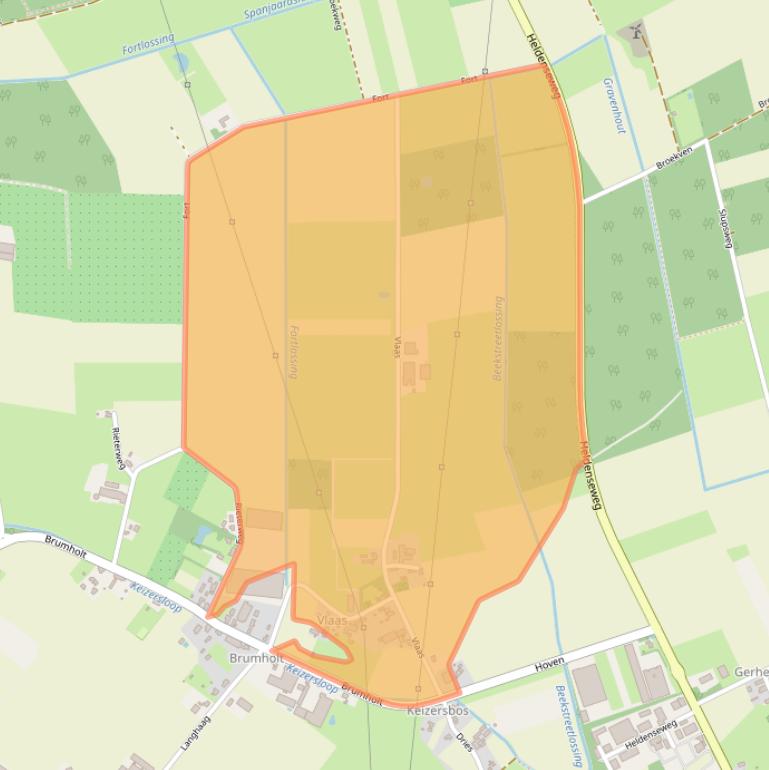 Kaart van postcodegebied 6086PR.