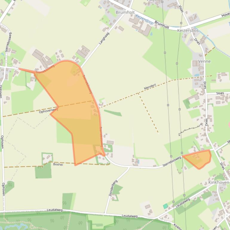 Kaart van postcodegebied 6086RC.