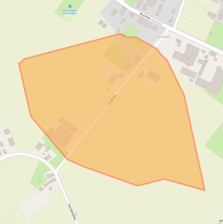 Kaart van postcodegebied 6086RE.