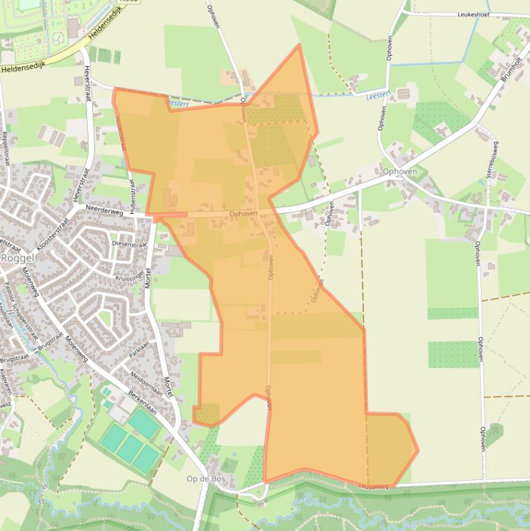 Kaart van postcodegebied 6088AC.