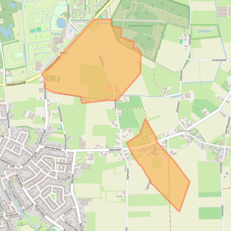 Kaart van postcodegebied 6088AD.