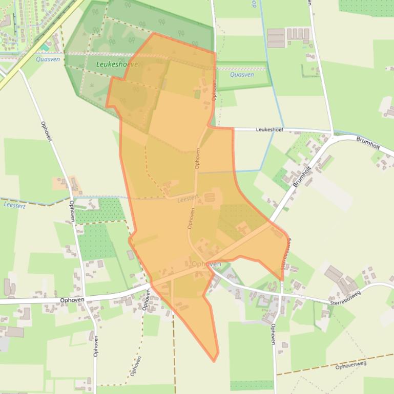 Kaart van postcodegebied 6088AE.