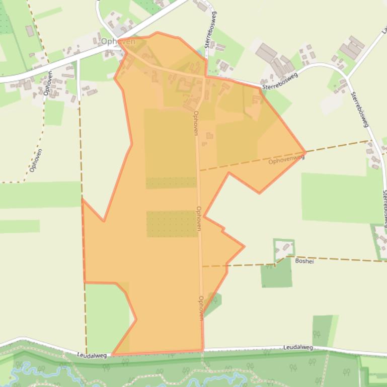 Kaart van postcodegebied 6088AG.