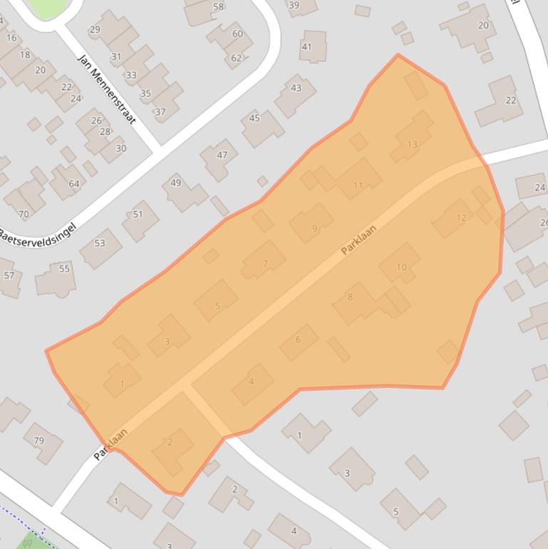 Kaart van postcodegebied 6088AK.