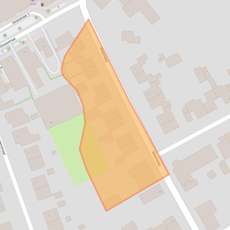 Kaart van postcodegebied 6088AR.