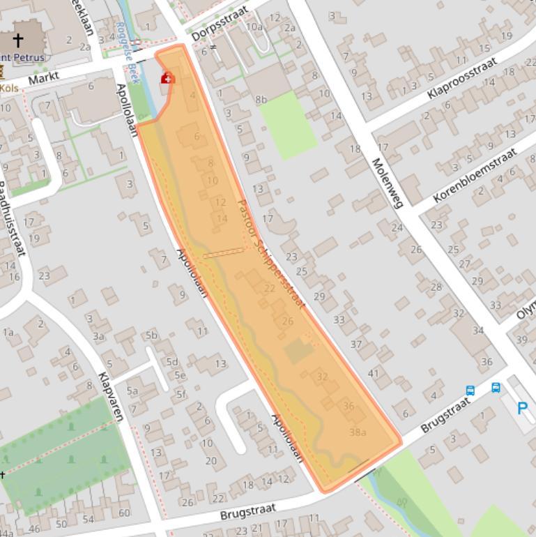 Kaart van postcodegebied 6088AV.