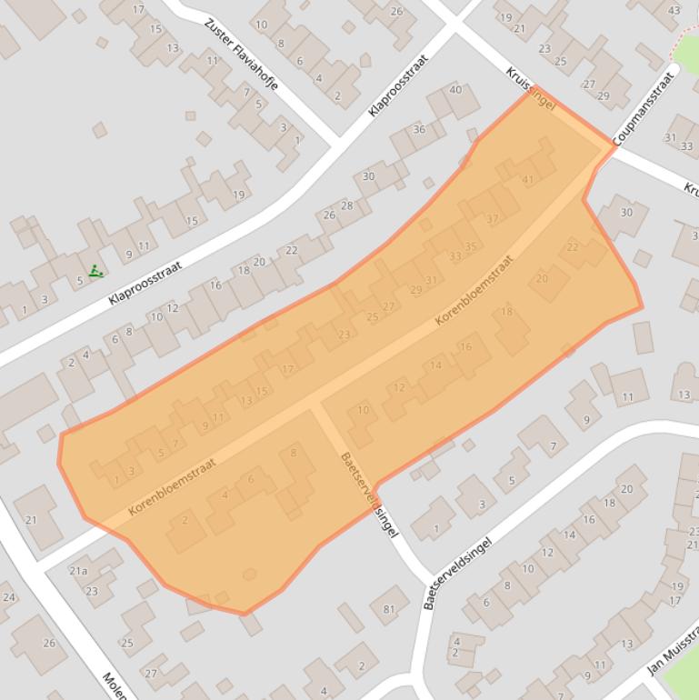 Kaart van postcodegebied 6088AW.